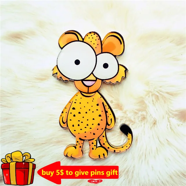Акриловая брошь в виде животного Зебра крокодил слон жираф леопард на одежду