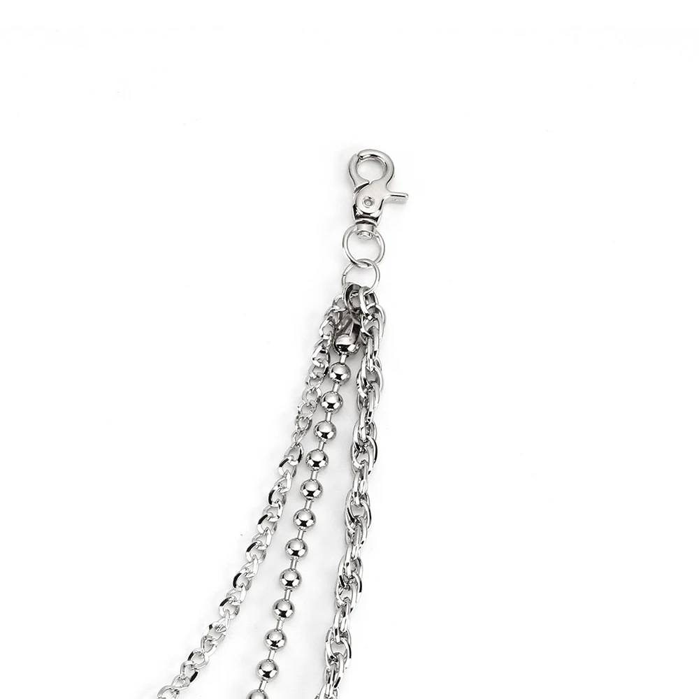 Модные мужские ювелирные изделия жан кошелек цепь 3 слоя талии панк крюк