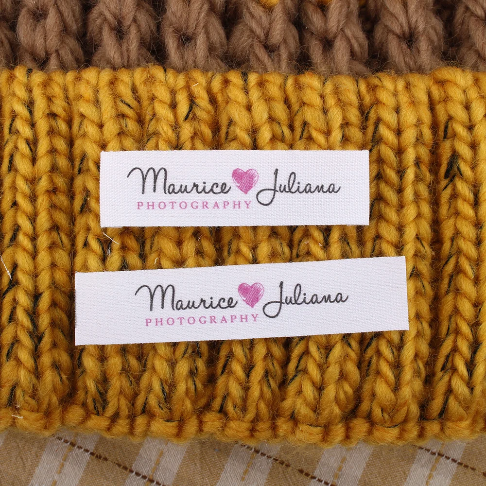 

Personalized Labels, Garment Tags, For Handmade Items, Customise text, 15mm x 70mm, Sewing Knitted Crochet Handsewn (MD1007)