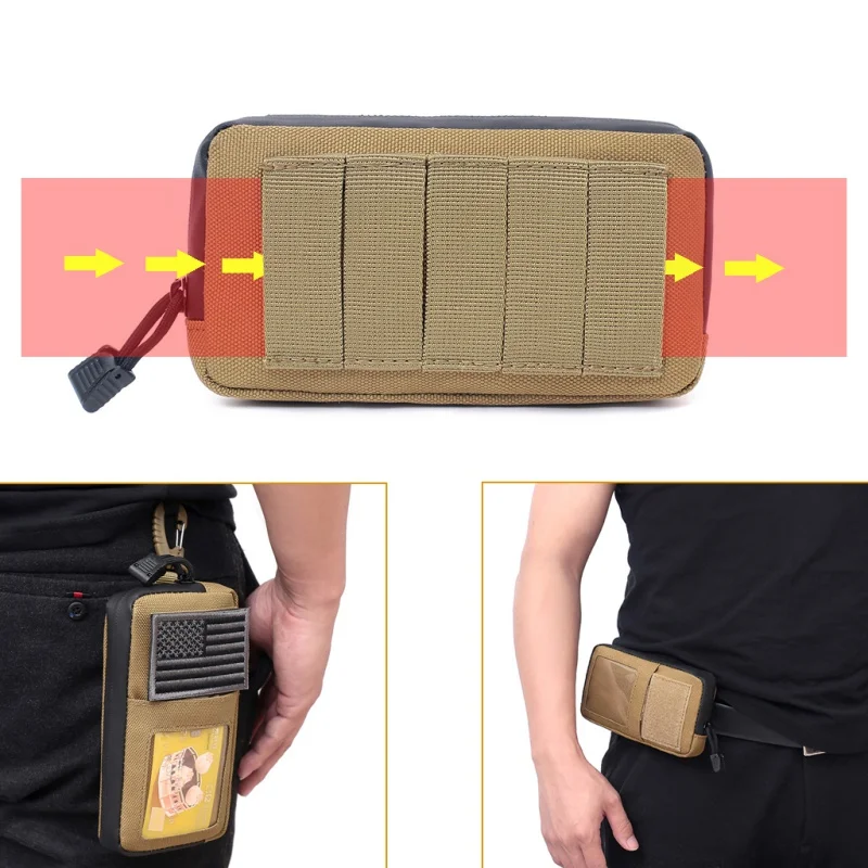 Outdoor Military Multifunction Wallet Waist Bag Tactical Card Waterproof Key Holder Money Pouch Pack for Hunting | Спорт и