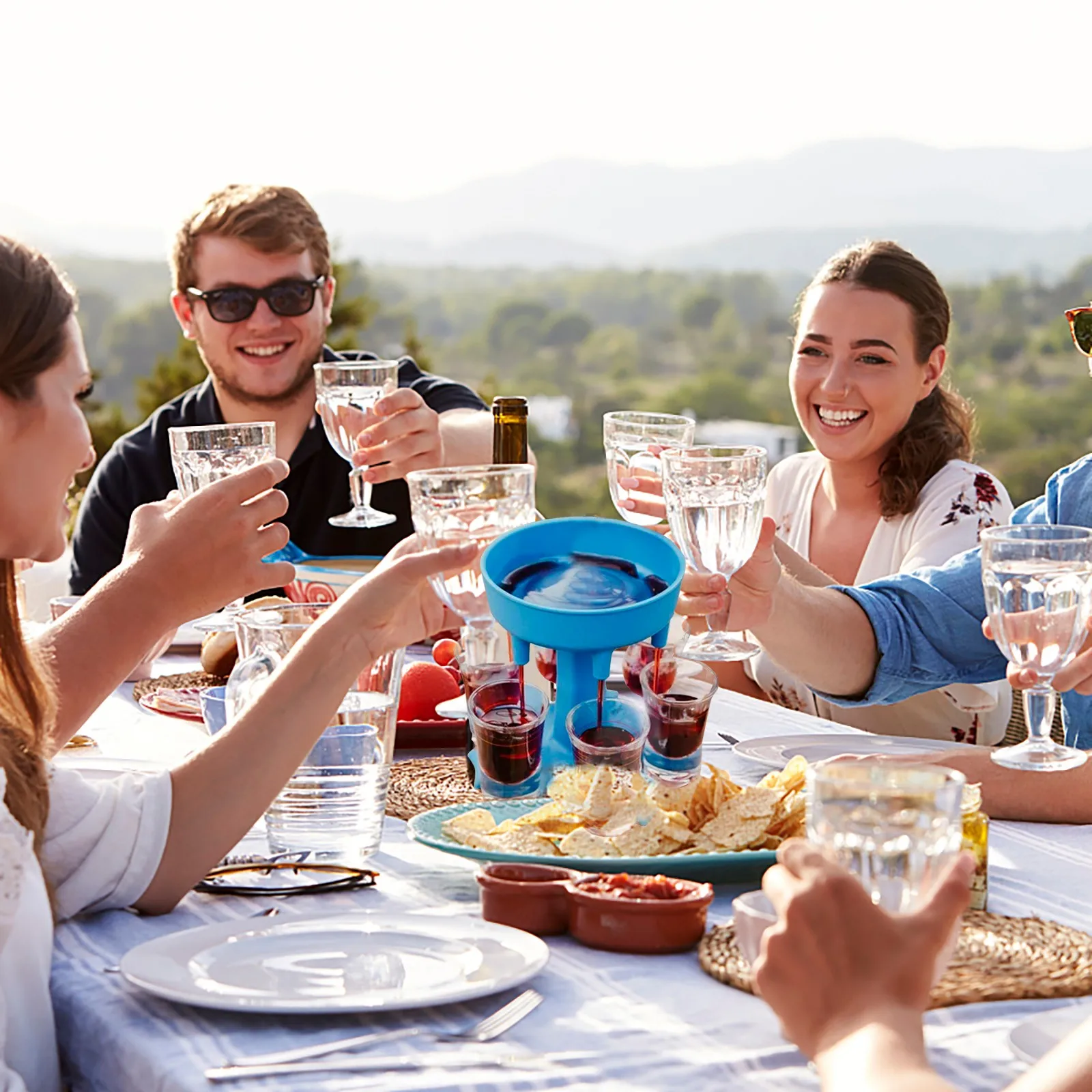 Диспенсер для ликера 6 стеклянных бутылок держатель вина виски пива инструменты