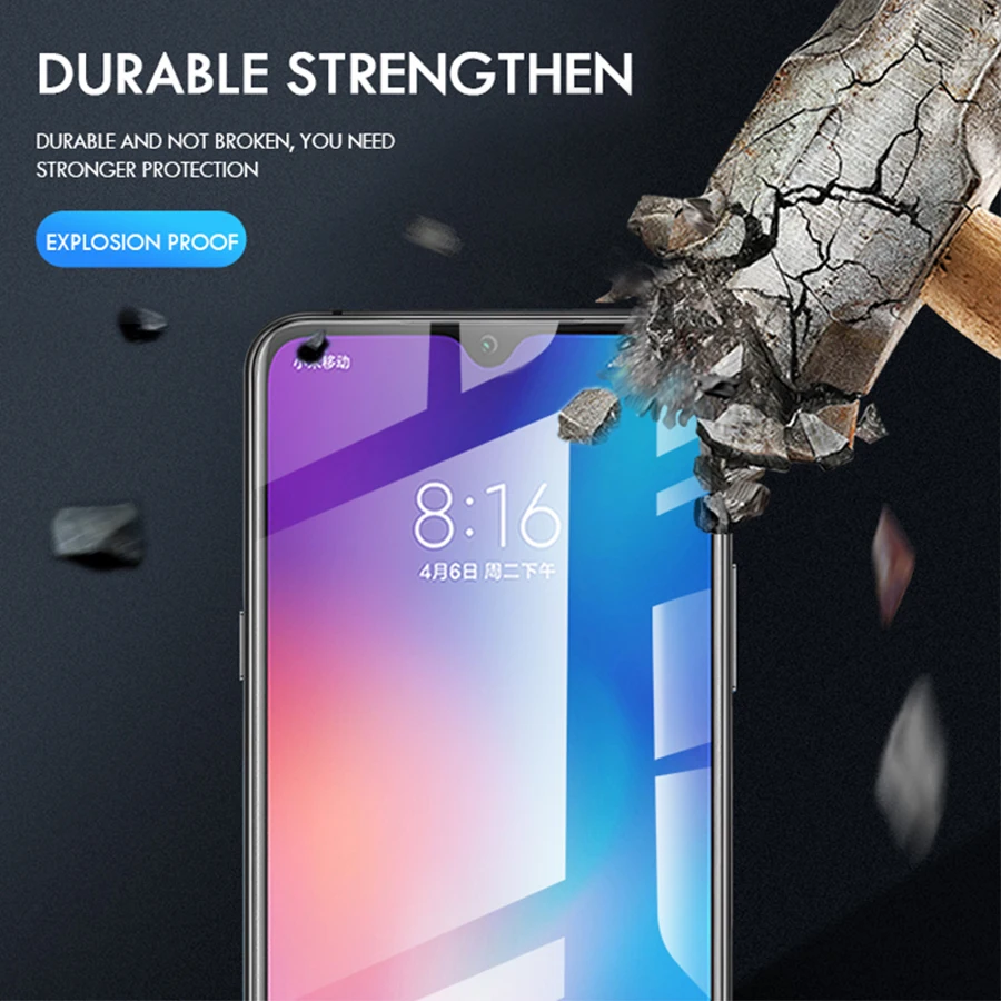 20D полное клеевое покрытие закаленное стекло для Xiaomi Mi 9 9T Pro 8 Lite A3 CC9e Mix 3 Redmi Note 7 K20