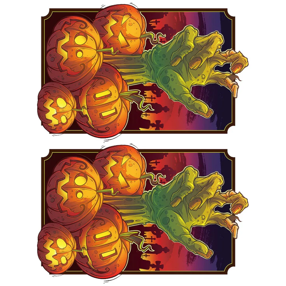 2 шт Наклейка На Хэллоуин фон наклейка украшение для аквариума|Наклейки на стену|