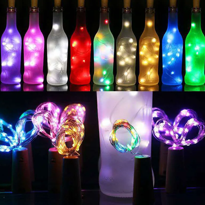 

LED Solar Fairy String Lights 360 Degree Glow Wine Bottle Copper Cork Wire Waterproof Lamps Party Decor Eco-friendly 10/20 LED