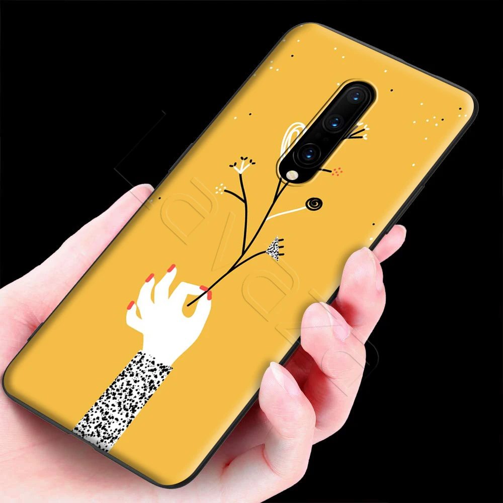 Лаваза страсть цветок РОЗА Подсолнух эстетический силиконовый чехол для Oneplus 7 Pro