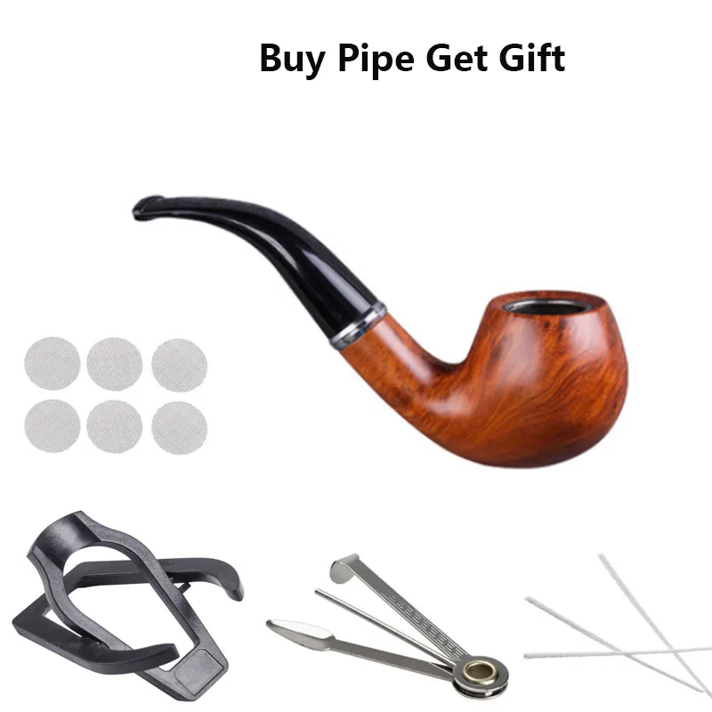 Fashion Pipes Chimney Filter Smoking Pipe Tobacco Pipe Classic Wooden Resin Smoking Pipe Smoke Accessories