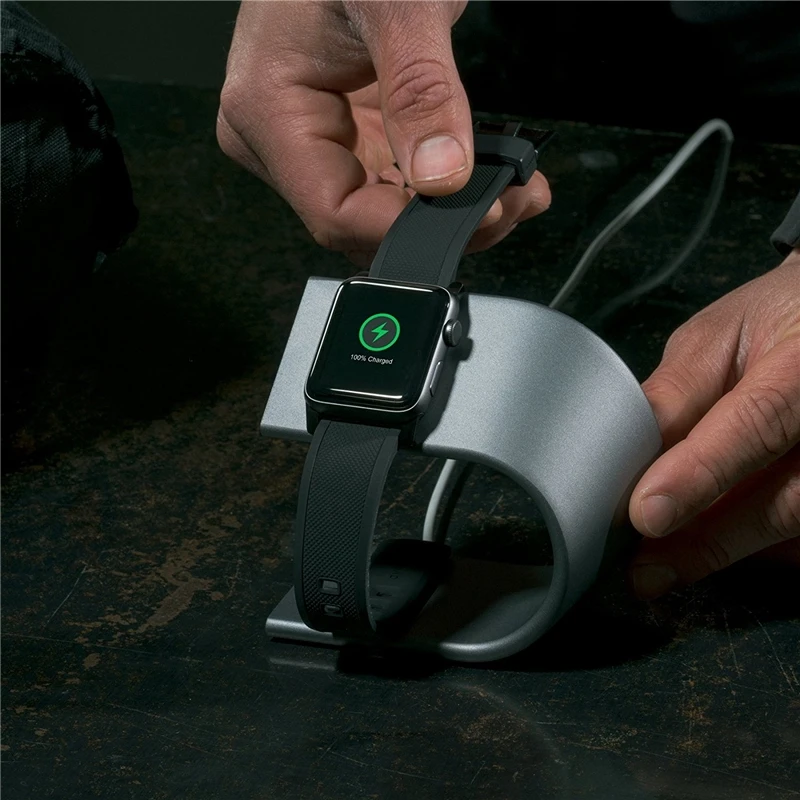 

U Type Watch Charging Holder Stand Docking Station Voor for Apple Watch 5 4 Iwatch 44mm Aluminium Alloy Desk Dock for Applewatch