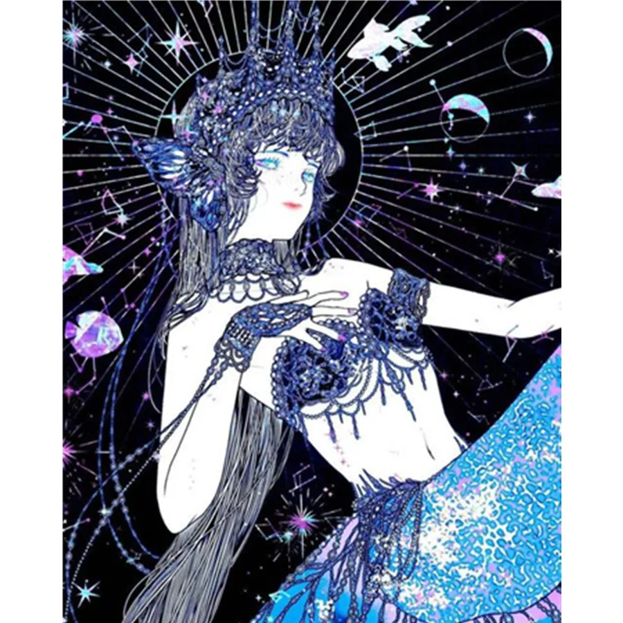 

Full diamond painting 5D color queen diamond inlaid girl princess diamond embroidery cross stitch kit home decoration art gift