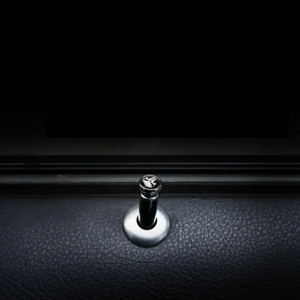 

Accessories Door Lock Pins Black Punisher Car Carbon Fiber Knob Covers New