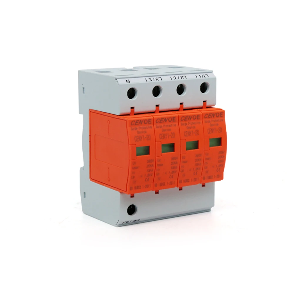 Самый идеальный 4P молниеотвод мощности сетевой фильтр 80KVA 60KVA 40KVA 20KVA 385V ac spd с