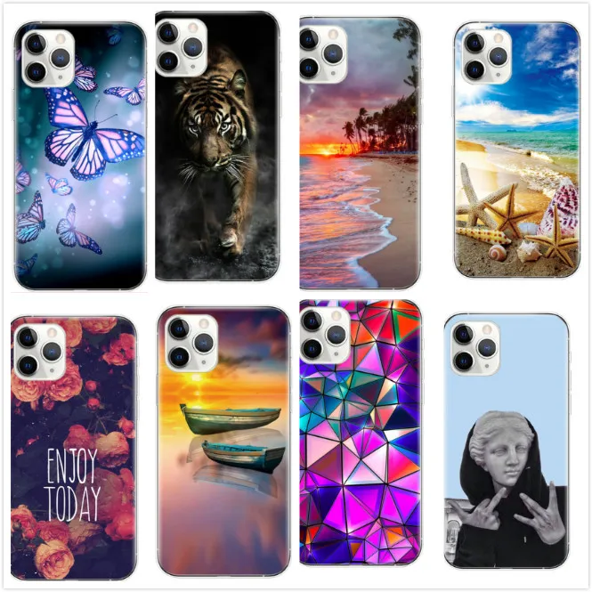Funda de telefono silicona suave para iphone 11 funda pro max eleven etui trasera parachoques |