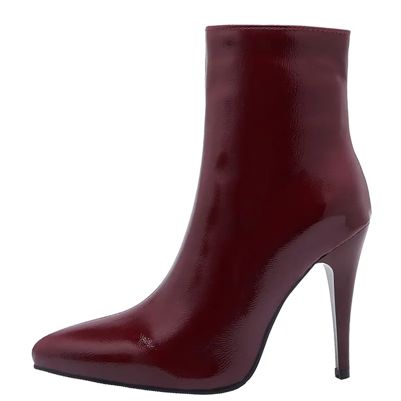 Lsewilly 2020 fashion women ankle boots solid color pointed toe stiletto high heel shoes simple autumn short woman K216 | Обувь