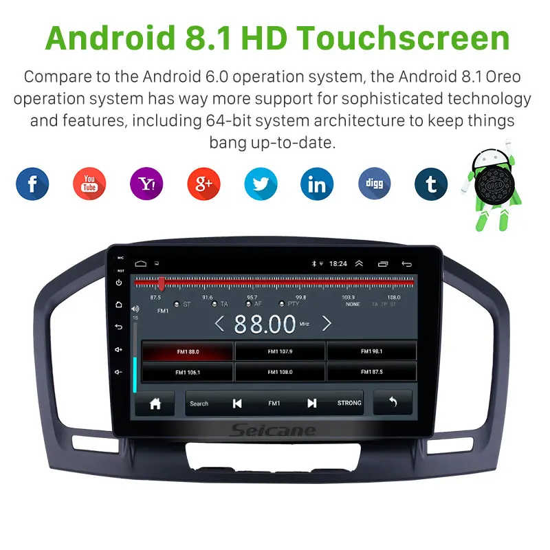 Seicane 9 дюймов Android 8 1 автомобильный радиоприемник с навигацией GPS плеер для 2009-2013