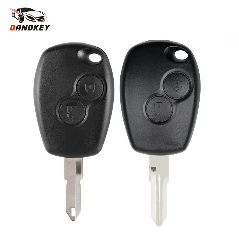 Dandkey пульт дистанционного ключа оболочки для Renault Duster Clio DACIA 3 Twingo Logan Sandero модус для Nissan 2 кнопки ключ сигнализации автомобиля чехол