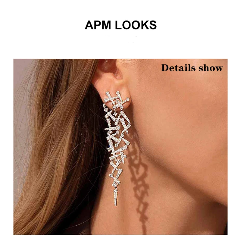 

APM Monaco star with the same Festival earrings, silver earrings, women's luxury and exaggerated high-end earrings jewelry