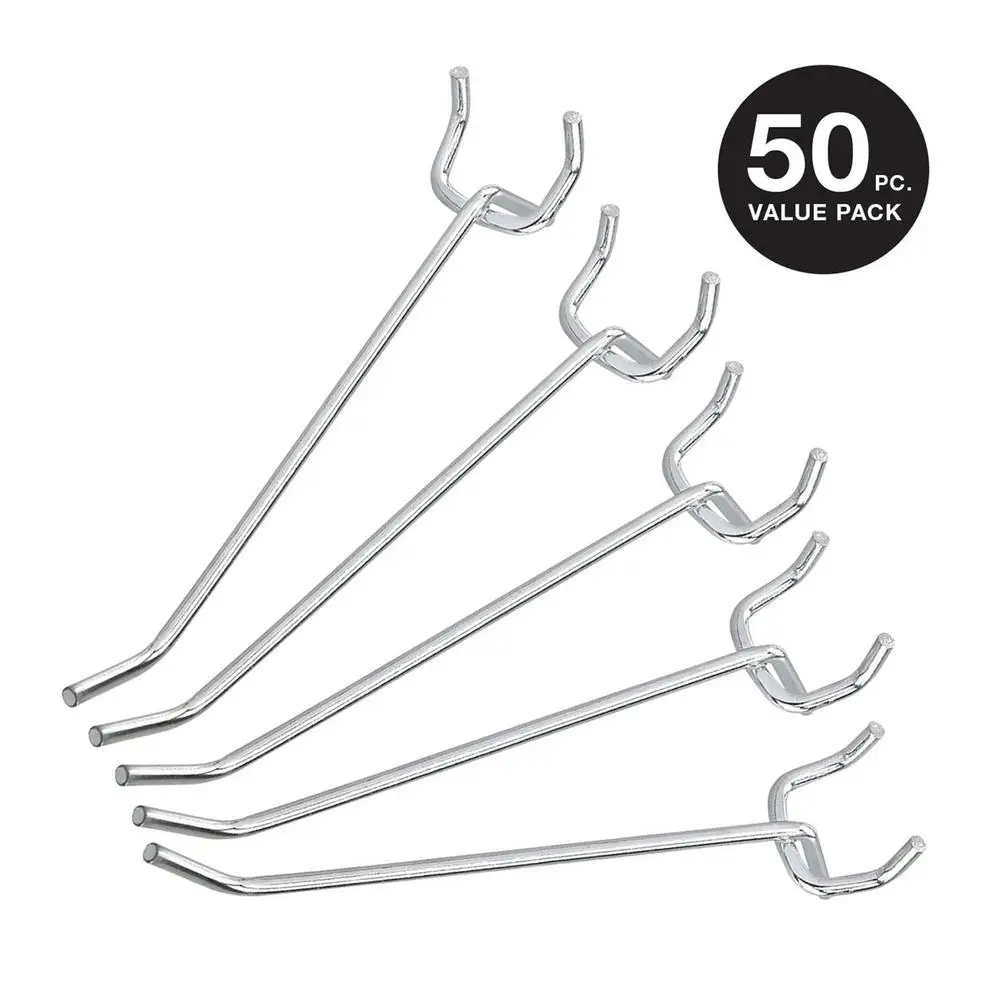 

Pegboard Hooks Universal Fit 50-Piece Value Pack