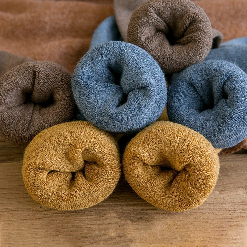 Теплые женские хлопковые осенне зимние гольфы в стиле Харадзюку повседневные