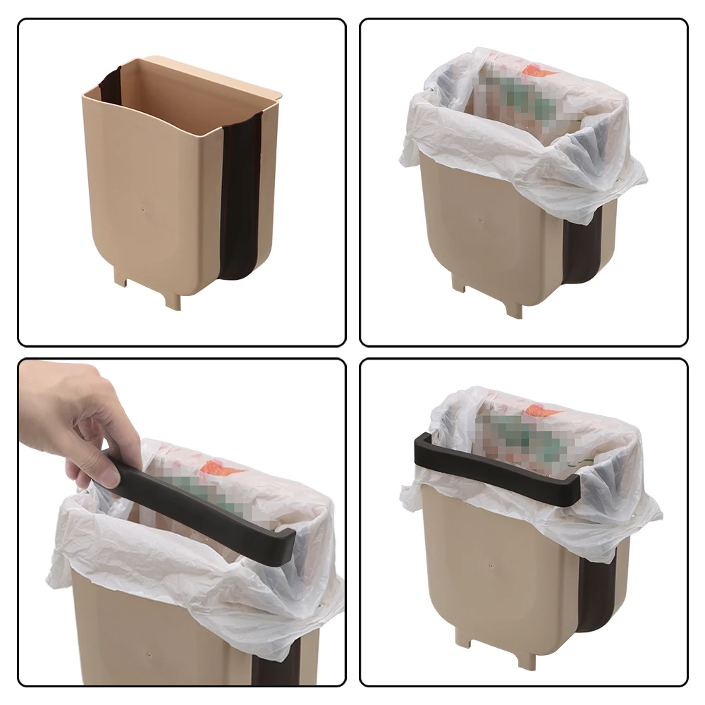 Подвесная корзина для мусора HILIFE дверей кухонного шкафа складное мусорное ведро