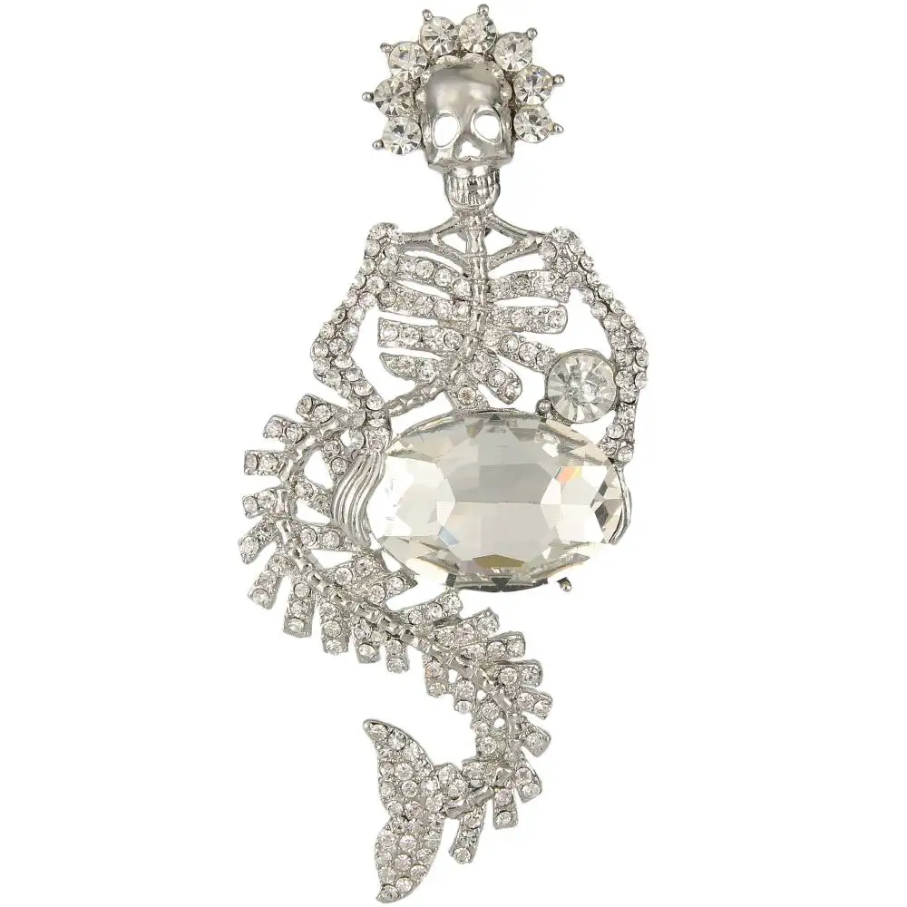 Clear Silver Tuliper брошь значки брошь женская пины броши для женщин брошка брошь винтаж булавка подарки на год - Окраска металла: Clear Silver