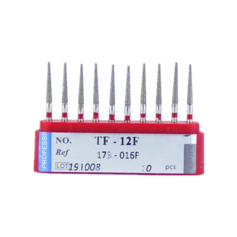 

10 шт. стоматологический алмаз Bit1 73-016F (TF-12F) плоская конусная форма мелкозернистая 1,6 мм FG Стоматологические алмазные боры