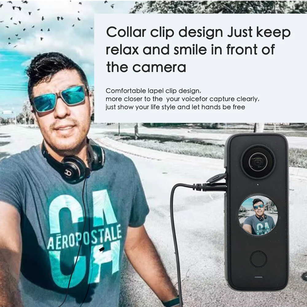 Петличный микрофон TUYU Type-C не нужен адаптер микрофона для камеры Insta360 one x2 Hi-Fi