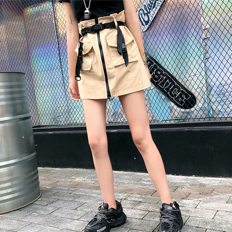 Женская юбка средней длины Vangull короткая с карманами и поясом для лета 2020
