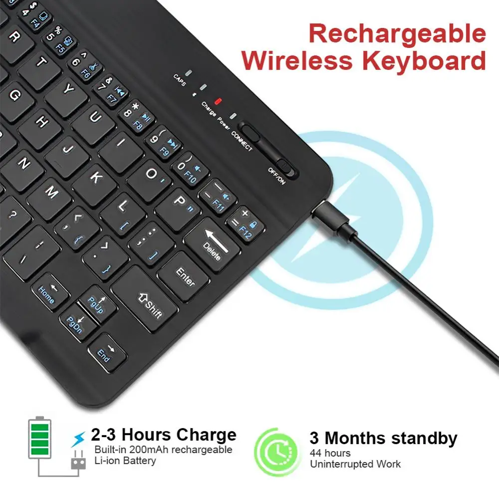7/10 дюймовая Беспроводная клавиатура Bluetooth мини-клавиатура для планшета ноутбука