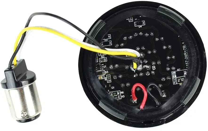 

2inch LED Turn Signals Kit w/Running Light Bullet Style Front 1157 LED White Amber for Harley Davidson Black Case