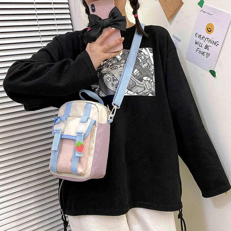 

Оригинал Uoct.all Красивая парусиновая сумка 2021 новая японская женская квадратная сумка популярного цвета сумка через плечо сумка-мессенджер ...