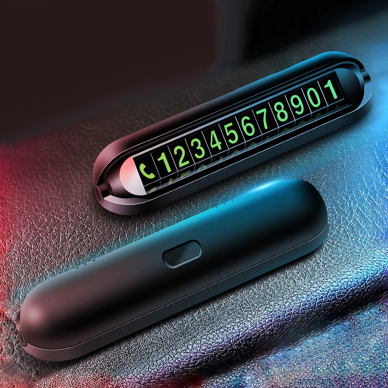 Светящаяся Автомобильная карточка для временной парковки Магнитная Карточка с