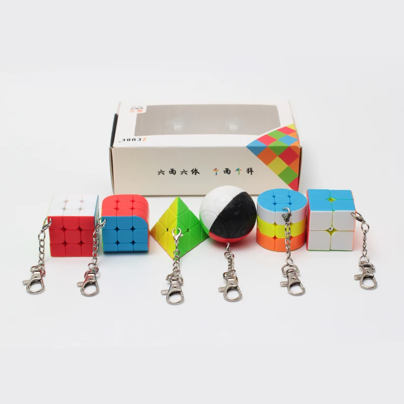 Z CUBE Комплект 6 штук/Подарочный набор из мини Волшебный куб Cube 2x2x2 3x3x3 магический