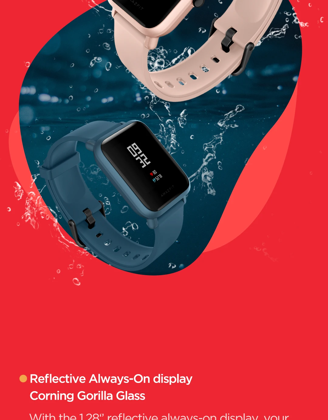 Xiaomi huami Amazfit Bip Lite 45 дней Батарея Lite 3ATM в соответствии со стандартом водонепроницаемости xiaomi smart watch amazfit bip