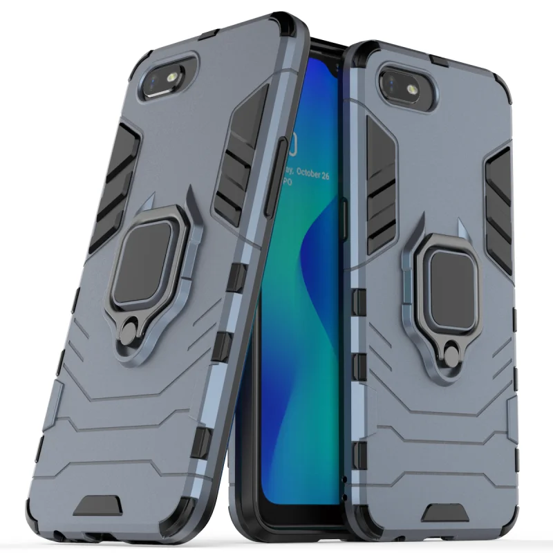 

Armor Phone Case For OPPO Reno 2Z 2F ACE Realme X2 A9 A11X A5 6I 5I Pro XT K5 2 2020 5 Q C3 C2 A1K 3 Z Rugged Metal Stand Cover