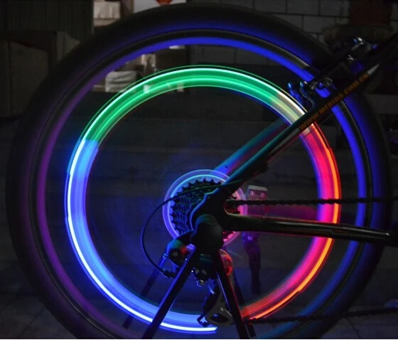 

4pcs/lot flashing different color wholesale retail led flashing car light cool wheel lamp colorful tire lighting for car styling