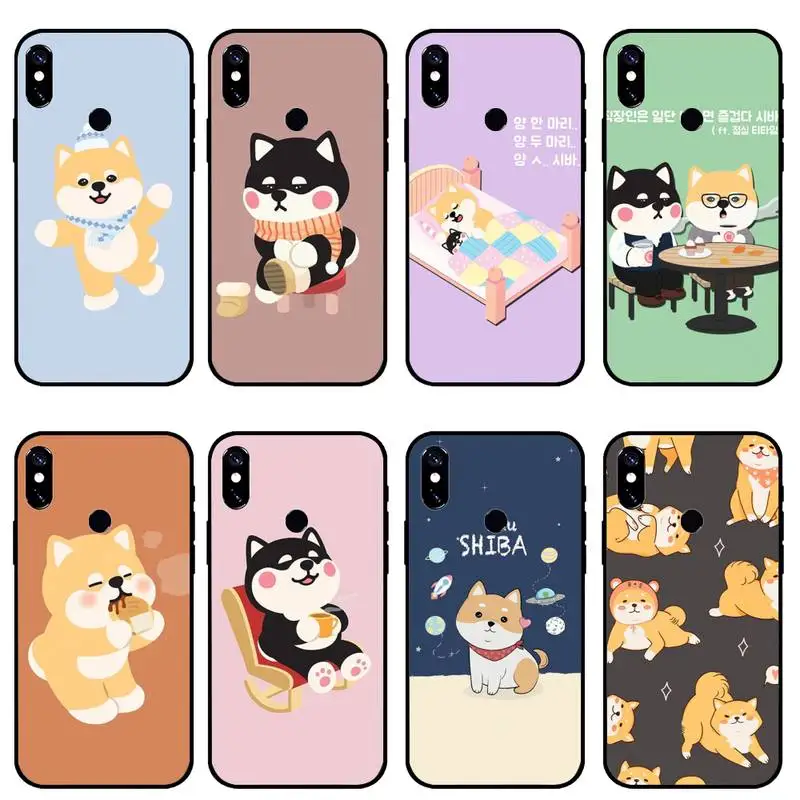 

Cute Shiba Inu Corgi Phone Case For Xiaomi mi 9 9t 10 redmi 9 9a 8 8a note 10 9 9s 8 8t 7 pro max funda cover coque