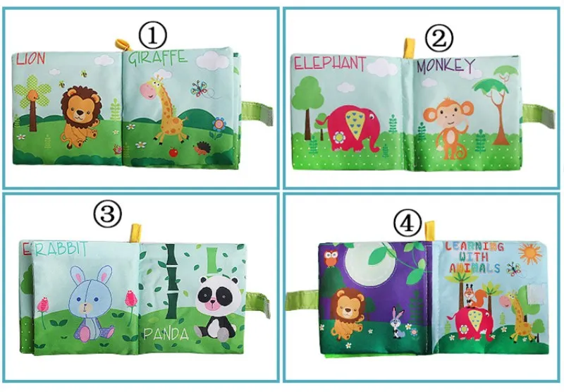 Cloth Book for Newborns 0 12 Month Soft Books Toy Toddler Kids Early Learning Educational Toys | Игрушки и хобби
