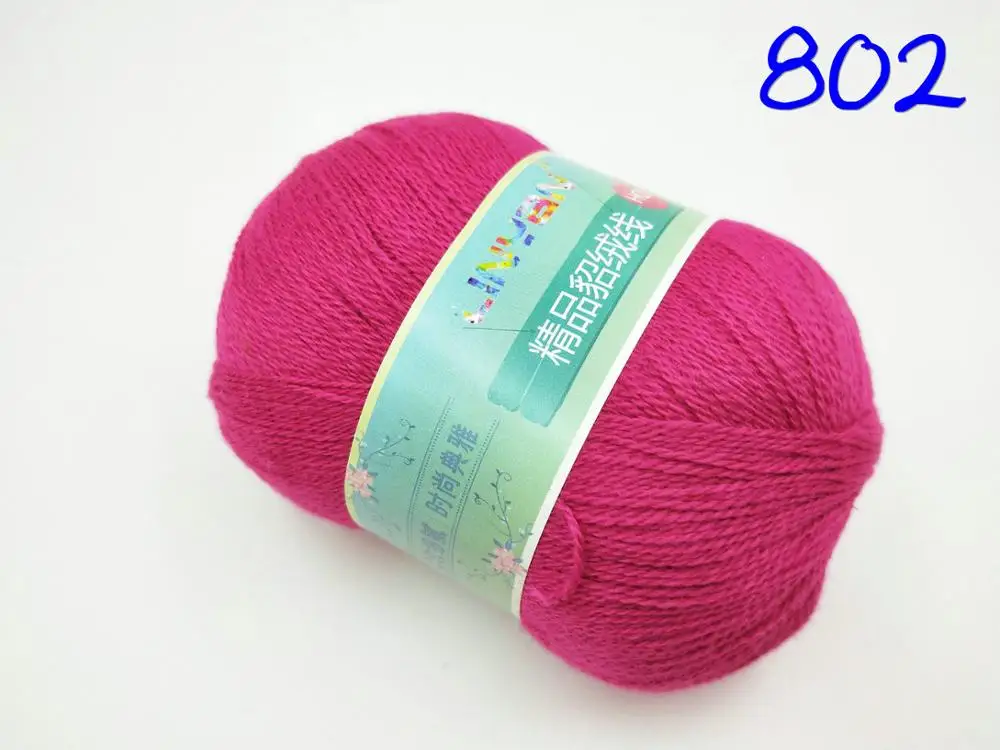 color 802 4 шт.* 50 г пряжа для вязания кашемировой шерсти оптом! 24/2 Детская шерсть ручная вязка крючком Супер Мягкая ручная вязка нить t50 - Цвет: color 802