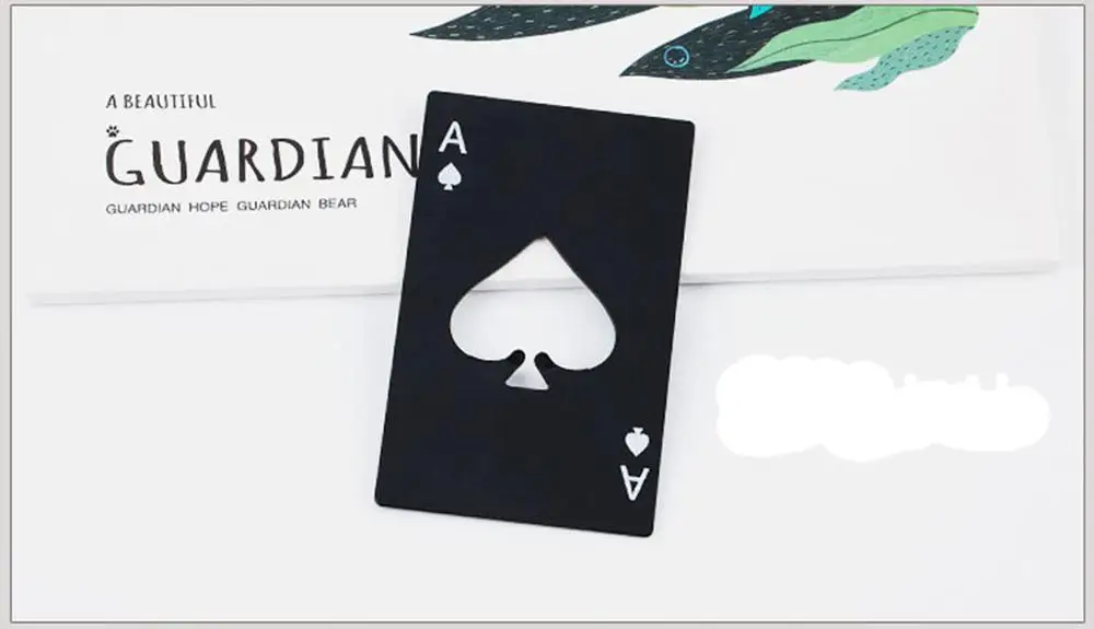 Творческая открывалка для бутылок из нержавеющей стали портативный покерный