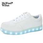 Размеры 30-41 детская обувь со светодиодной подсветкой для мальчиков и USB Зарядное устройство светящиеся детские кроссовки для девочек; Светящаяся Повседневная светильник обувь со светодиодной подсветкой; Женская обувь