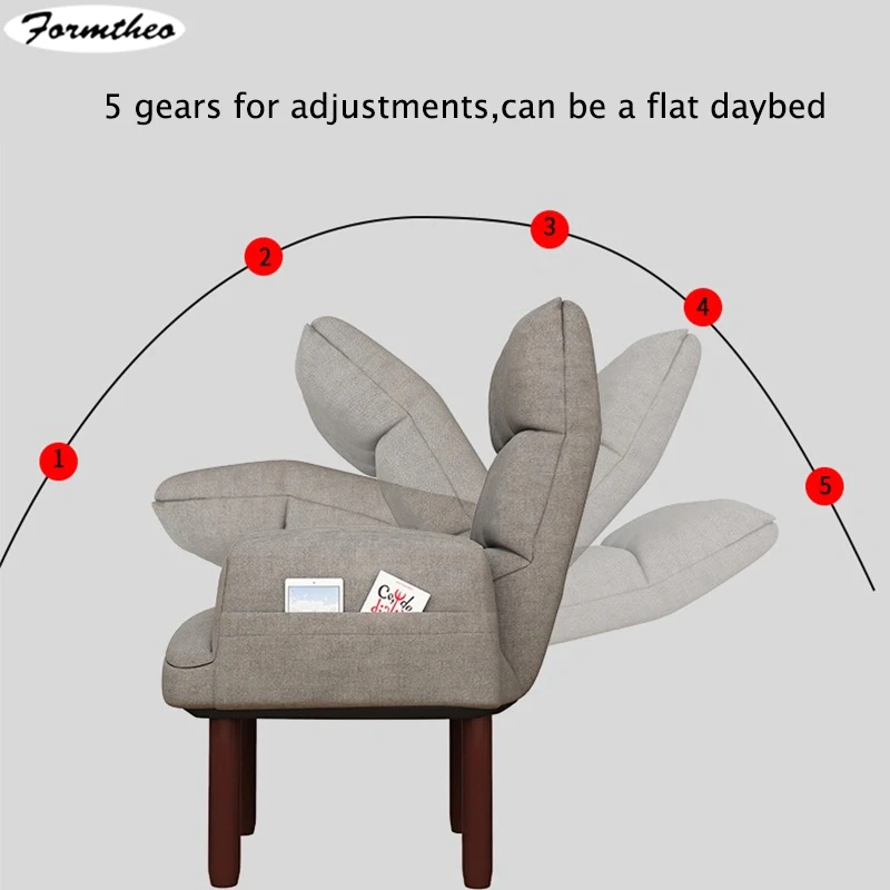 FORMTHEO японский Гостиная мебель для отдыха Reclinable ленивый диван кресло с деревянная ножка|Шезлонг| |
