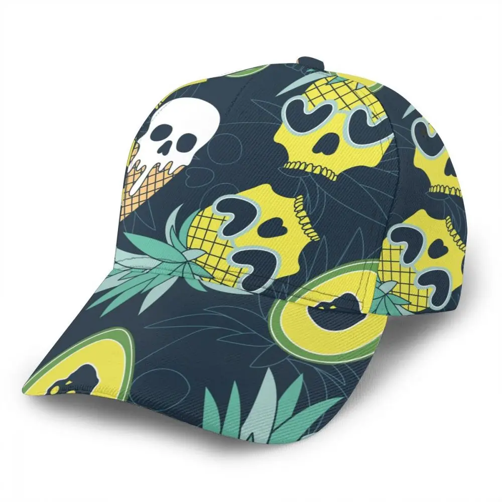 

CINESSD 2020 Baseball Cap Fishing Caps Men Outdoor Hunting Hat Hiking Hat Summer Skull Of Hilarious Pineapple Ice Cream Avocado