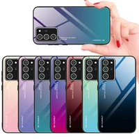 tempered glass gradient back slim case cover for samsung galaxy note 20 ultra 5g luxury protection phone back cover