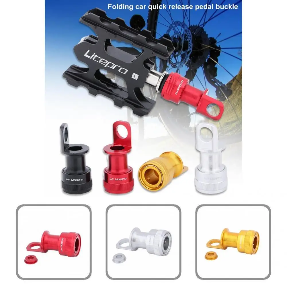 

Load Bearing 1Pc Great Pedal Quick Release Base Buckle Holder Small Size Pedal Adapter Safe to Use for Bicycle