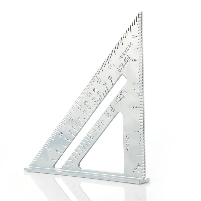

Professional Protractor 7-inch aluminum alloy carpentry triangle ruler metric inch 90 degree 45 degree square triangle ruler