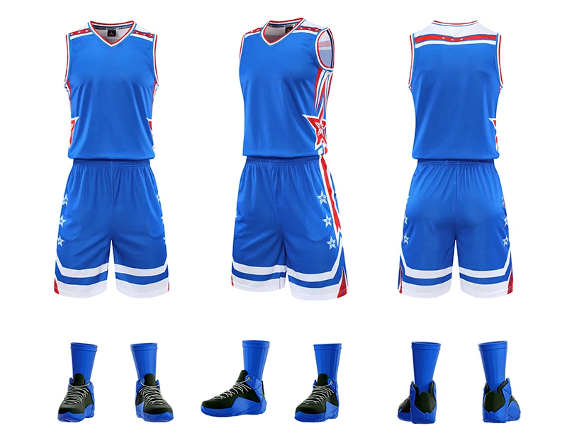 Мужская мода высокого качества баскетбольная майка Джерси набор униформы
