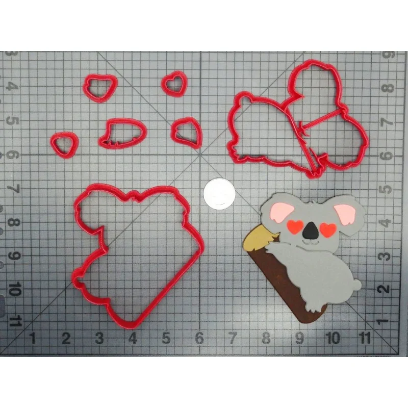 Милые австралийские животные малыш коала Медведь Сердце глаз помадка резак для