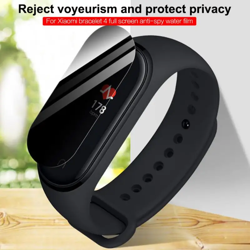 Privacy Protector Film For Xiaomi Mi Band 4 Anti-Spy Soft Hydrogel HD Smart Watch Protective flim | Электроника