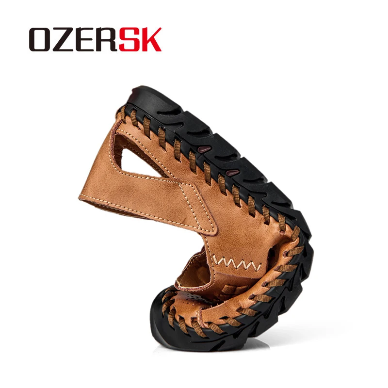 OZERSK 2022 Новые Классические мужские сандалии Летние кожаные пляжные аксессуары