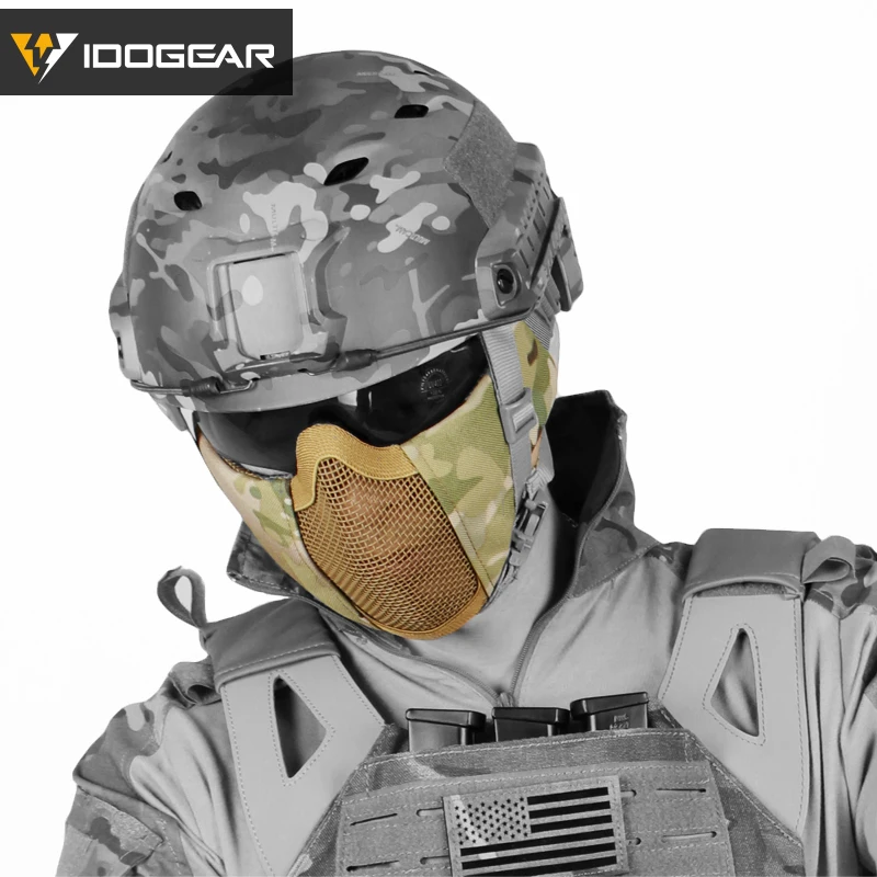 IDOGEAR PDW полулицевая Защитная Сетчатая Маска в поле для страйкбола CS Game