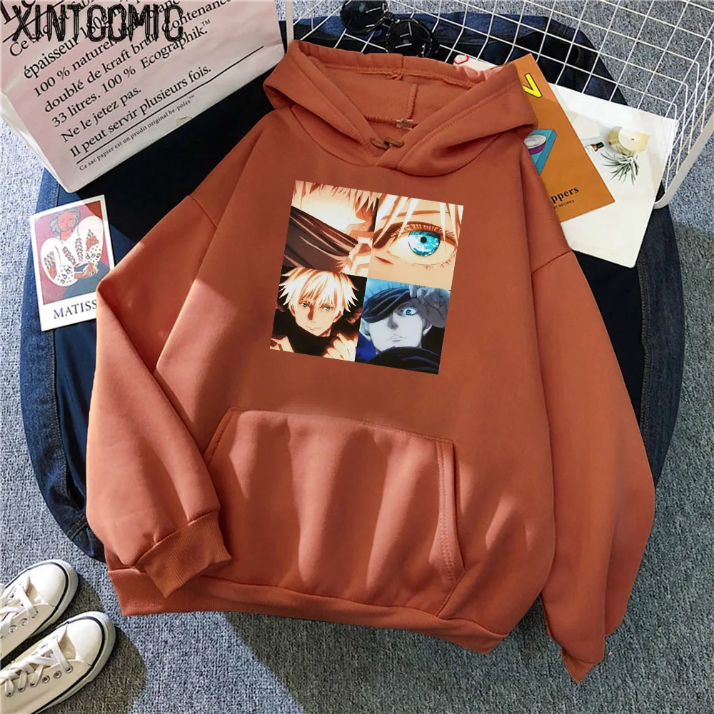 Женская толстовка с капюшоном и принтом глаза Джоджо|Женские толстовки свитшоты|